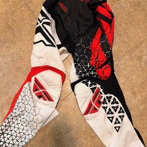 Stylish Men's Racing Pants in Red, Black, and White